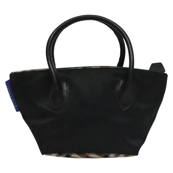 Burberrys Blue Label Mini Hand Bag Nylon Black Auth - Picture 13 of 16